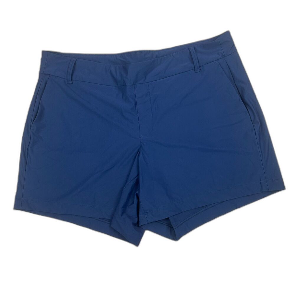 SPANX Women's Sunshine Pull-On Shorts in the color Sunkissed Navy Blue Stretchy
